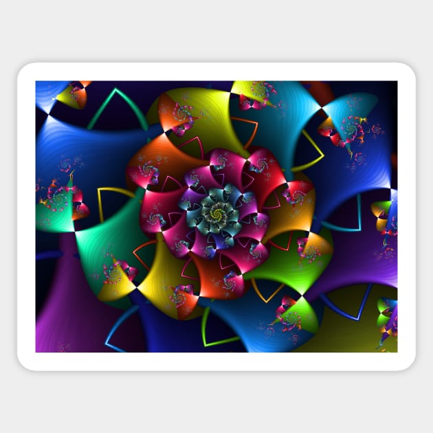 Rainbow Bows Fractal Sticker by pinkal